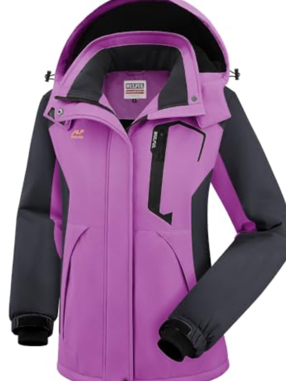 Purple and Gray Women's Waterproof Softshell Jacket